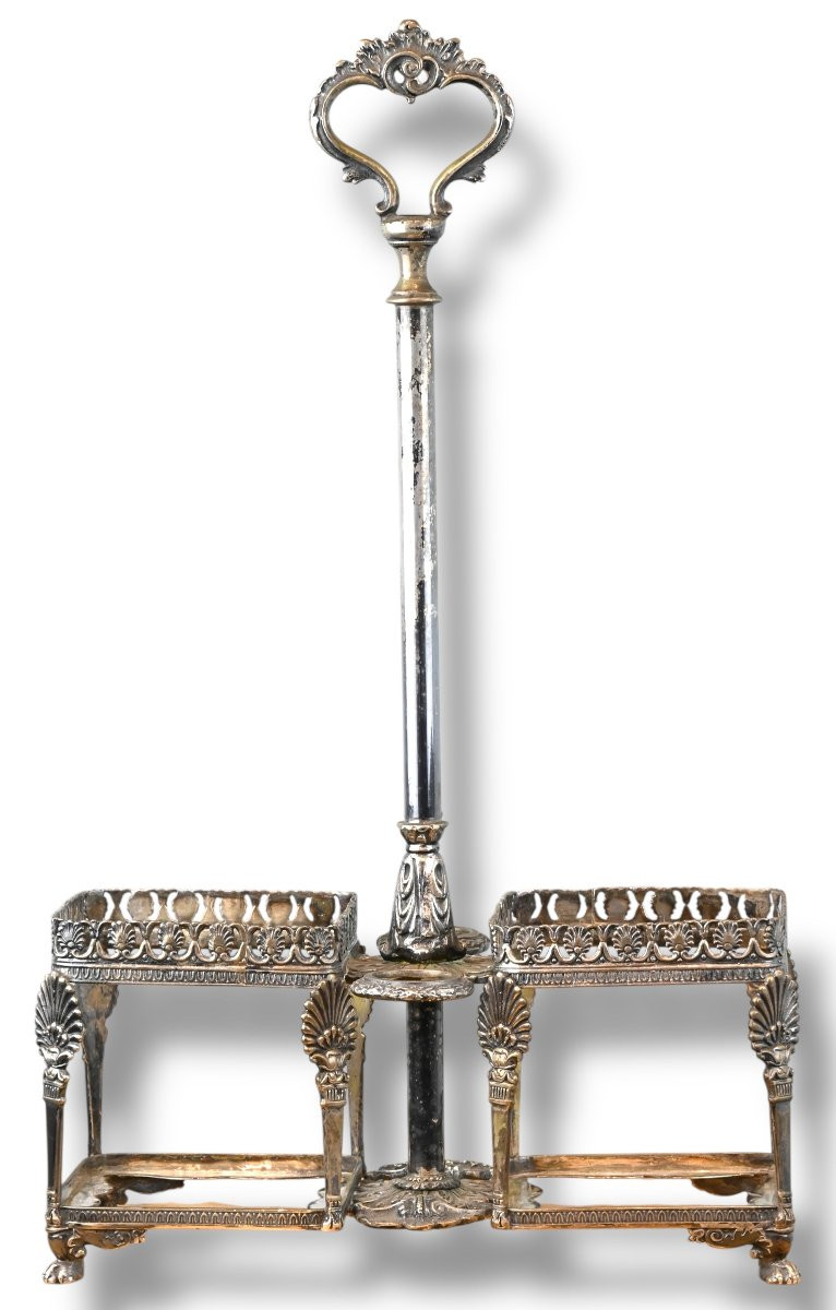 Set Per Liquori in Cristallo con Base in Argento - Italia XX Secolo-photo-4